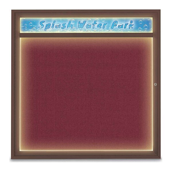 Corkboard, 48"x48", Deep Burgundy/Bronze