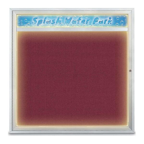 Corkboard, 48"x48", Deep Burgundy/Satin