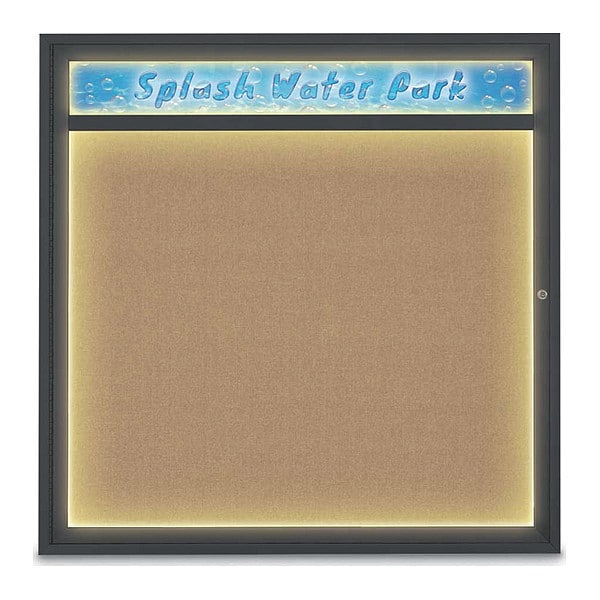 Corkboard, 48"x48", Buff/Black