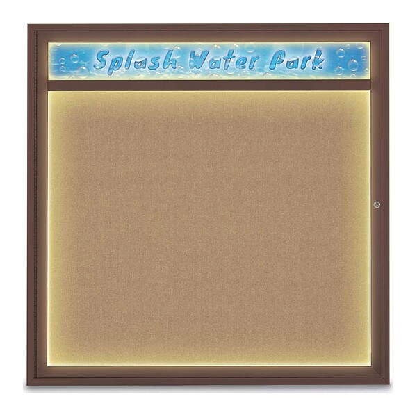 Corkboard, 48"x48", Buff/Bronze