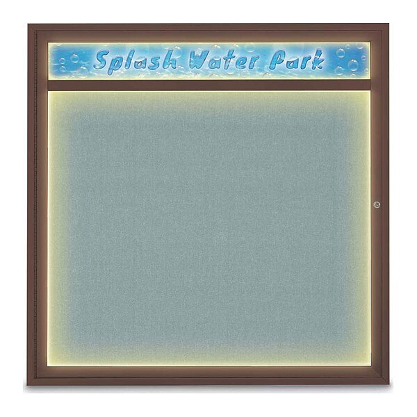 Corkboard, 48"x48", Cloud/Bronze