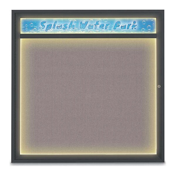 Corkboard, 48"x48", Surf/Black