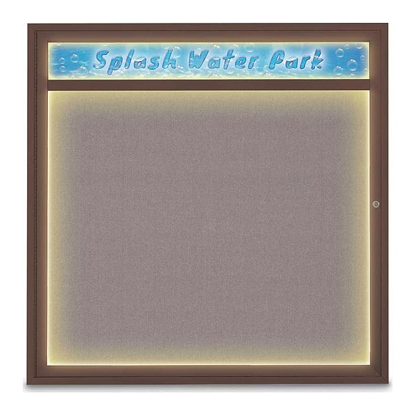 Corkboard, 48"x48", Surf/Bronze