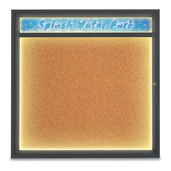 Corkboard, 48"x48", Cork/Black