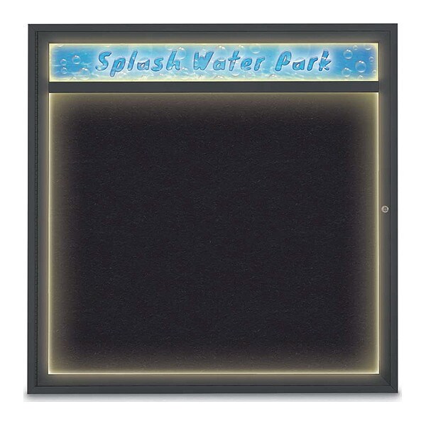 Corkboard, 48"x48", Rubber/Black