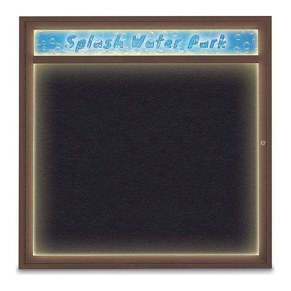 Corkboard, 48"x48", Rubber/Bronze