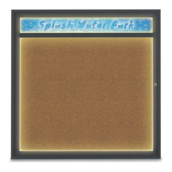 Corkboard, 48"x48", Synthetic Cork/Black