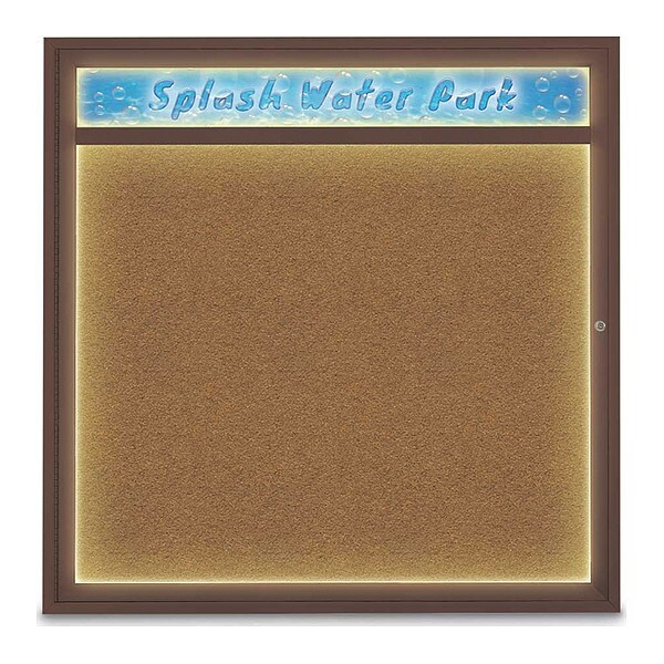 Corkboard, 48"x48", Synthetic Cork/Bronze