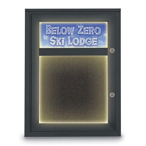 Corkboard, 18"x24", Black/Black
