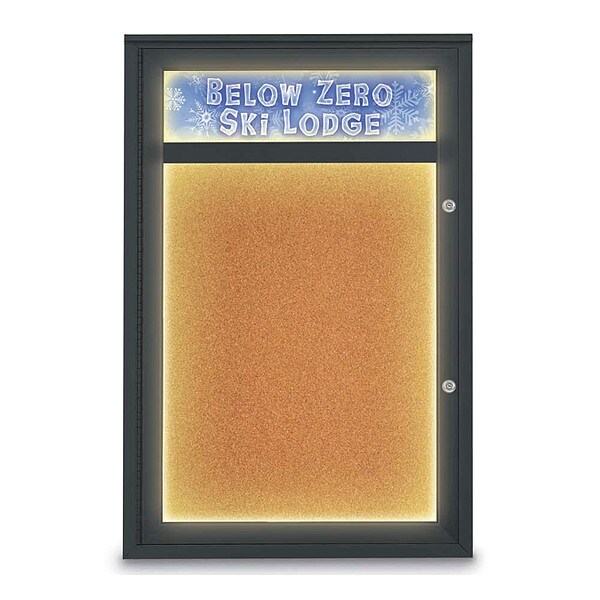 Corkboard, 24"x36", Cork/Black