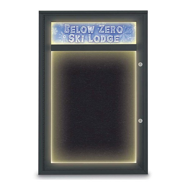 Corkboard, 24"x36", Rubber/Black