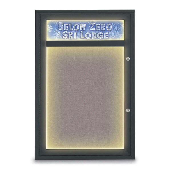 Corkboard, 24"x36", Surf/Black