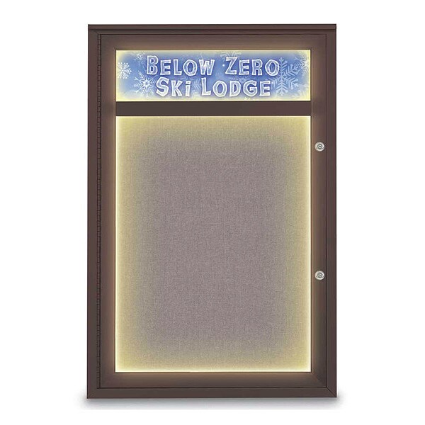 Corkboard, 24"x36", Surf/Bronze