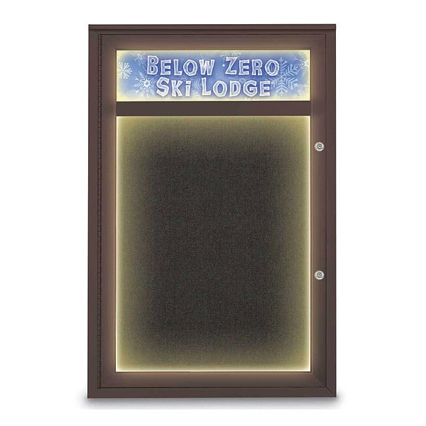 Corkboard, 24"x36", Black/Bronze