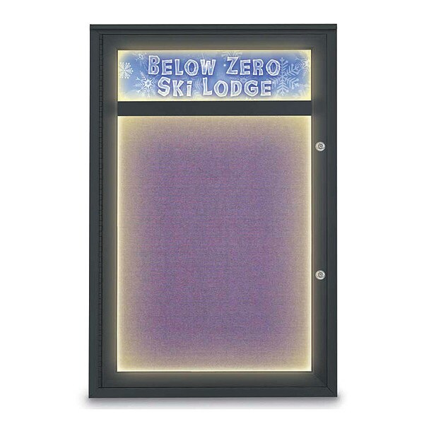 Corkboard, 24"x36", Amethyst/Black