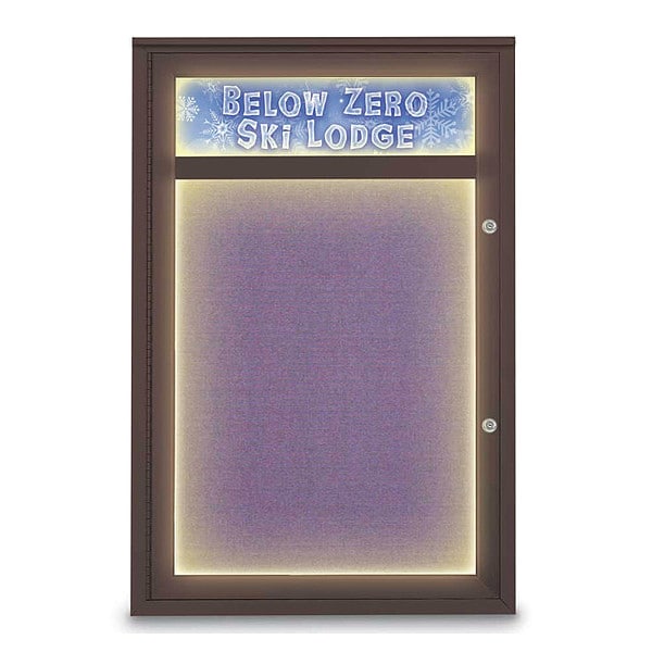 Corkboard, 24"x36", Amethyst/Bronze