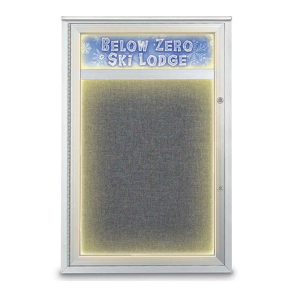 Corkboard, 24"x36", Medium Grey/Satin