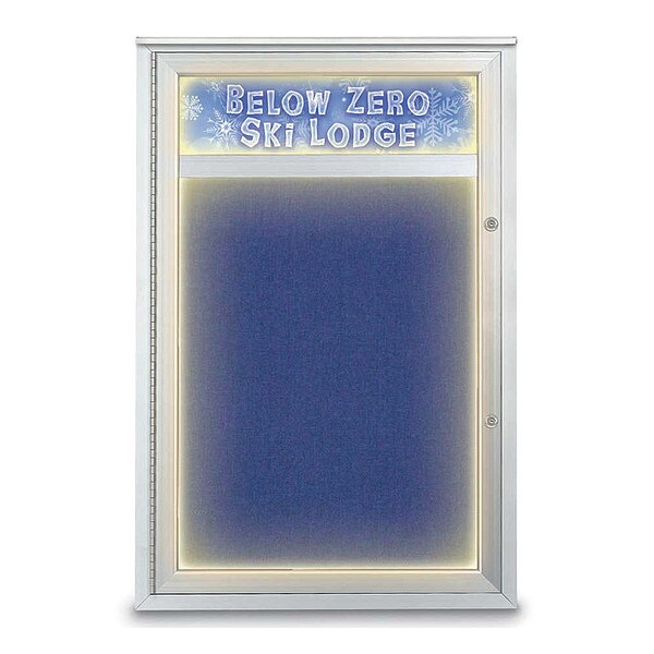 Corkboard, 24"x36", Cobalt Accent/Satin