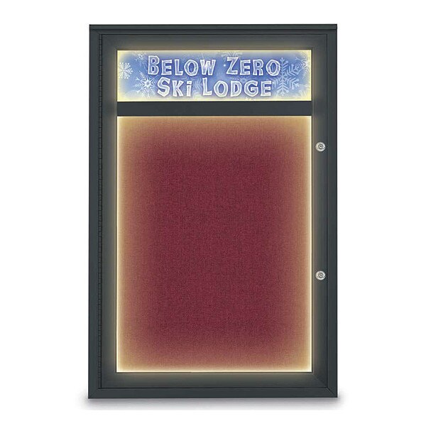 Corkboard, 24"x36", Deep Burgundy/Black