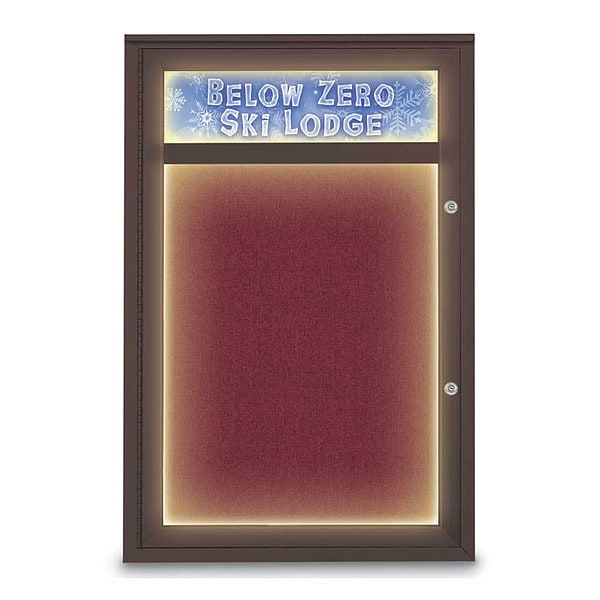 Corkboard, 24"x36", Deep Burgundy/Bronze