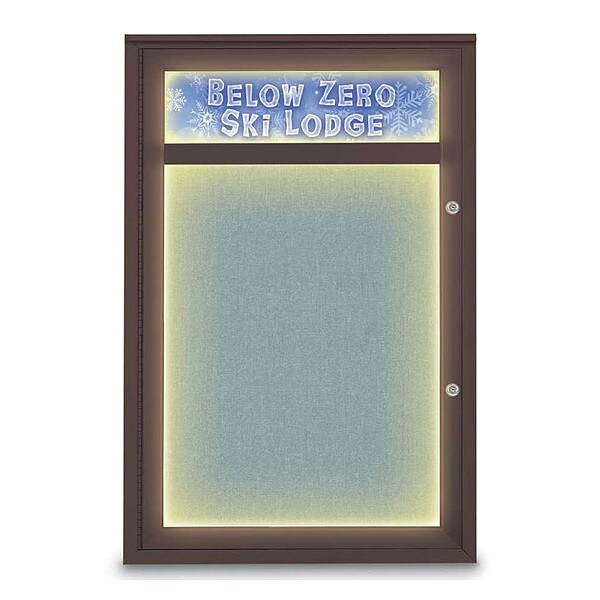Corkboard, 24"x36", Cloud/Bronze