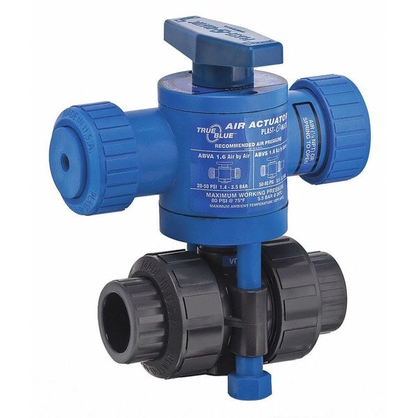 Air Actuated Ball Valve, PVC, 1", Ep, Npt