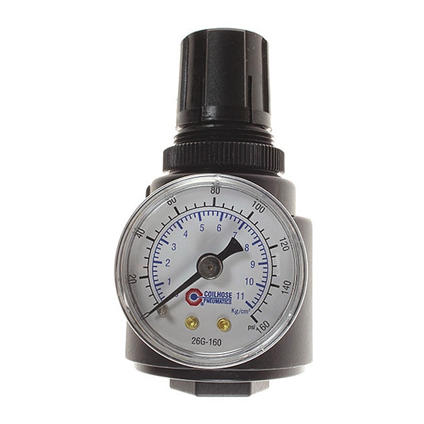 Regulator W/Gauge Panel Mount 3/8"
