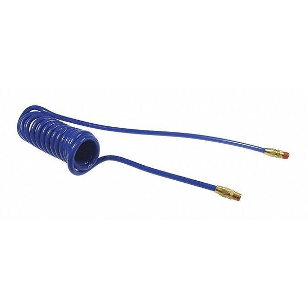 Flexcoil 1/4" ID x 15' 1/4" MPT Rigid Blue
