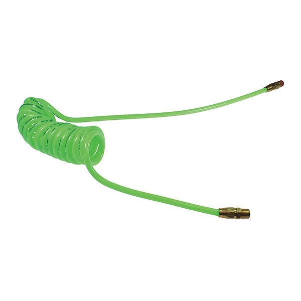 Flexcoil 3/8" ID x 20' 1/4" MPT Rdg/Swivel Green