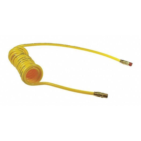 Flexcoil 3/8" ID x 20' 1/4" MPT Rdg/Swivel Yellow