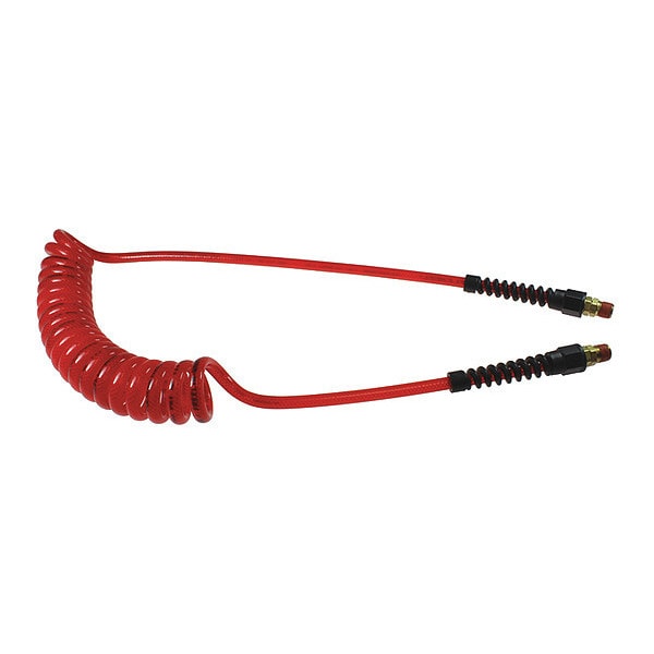 Flexeel Coil 3/8" x 50 Swivel Transparent Red