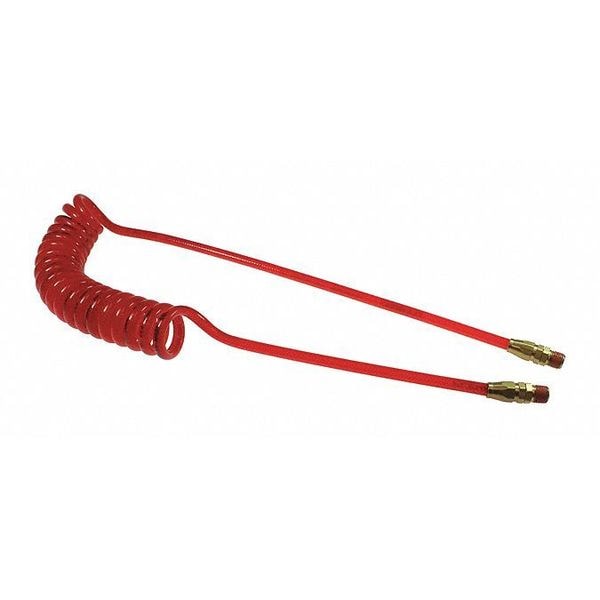 Flexeel Coil 3/8" ID x 25' Swivel Transparent Red