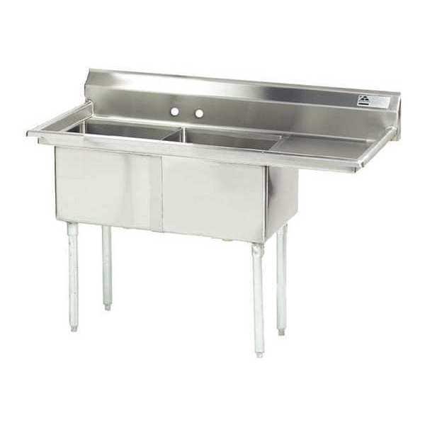 23-3/4" W x 56-1/2" L x 42-3/4" H, 18 ga. 304 Stainless Steel