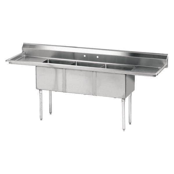 19-3/4" W x 60" L x 42-3/4" H, 18 ga. 304 Stainless Steel