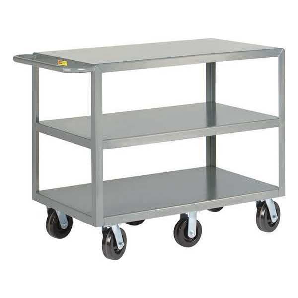 Shelf Truck, 12 ga. Steel, 3600 lb Load Capacity, 3 Shelves