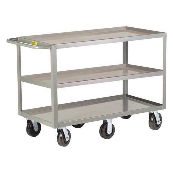 Shelf Truck, 12 ga. Steel, 3600 lb Load Capacity, 3 Shelves, 24" W