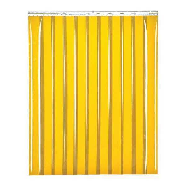 Welding Strip Curtain, 10 in W., 8 in H., Amber