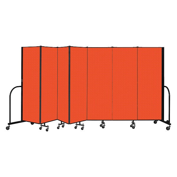 Portable Room Divider, 7 Panel, 6 ft. H