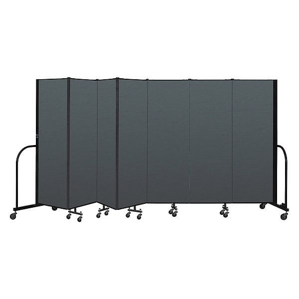 Portable Room Divider, 7 Panel, 6 ft. H