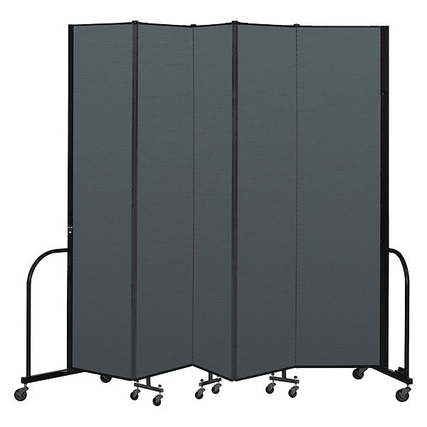 Portable Room Divider, 5 Panel, 8 ft. H