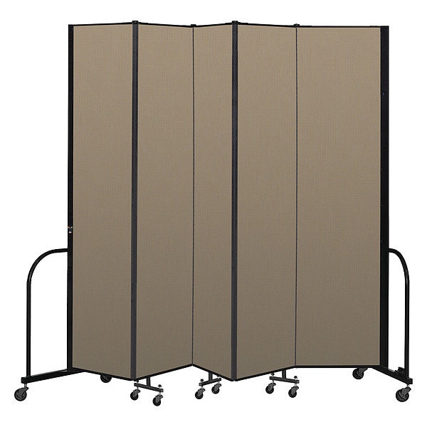 Portable Room Divider, 5 Panel, 8 ft. H