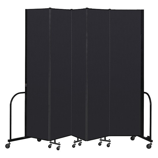 Portable Room Divider, 5 Panel, 8 ft. H