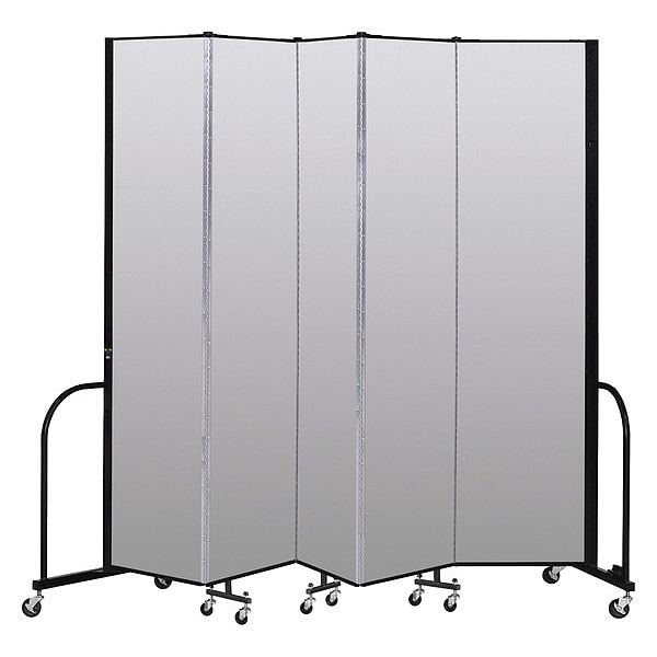 Portable Room Divider, 5 Panel, 8 ft. H