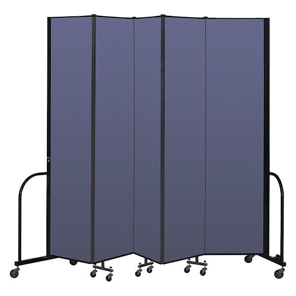 Portable Room Divider, 5 Panel, 8 ft. H