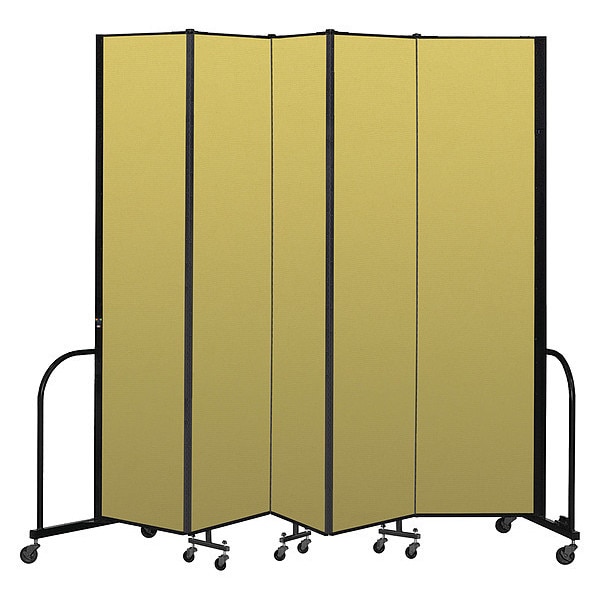 Portable Room Divider, 5 Panel, 8 ft. H