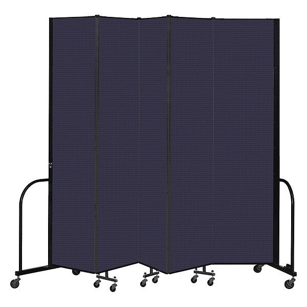 Portable Room Divider, 5 Panel, 8 ft. H