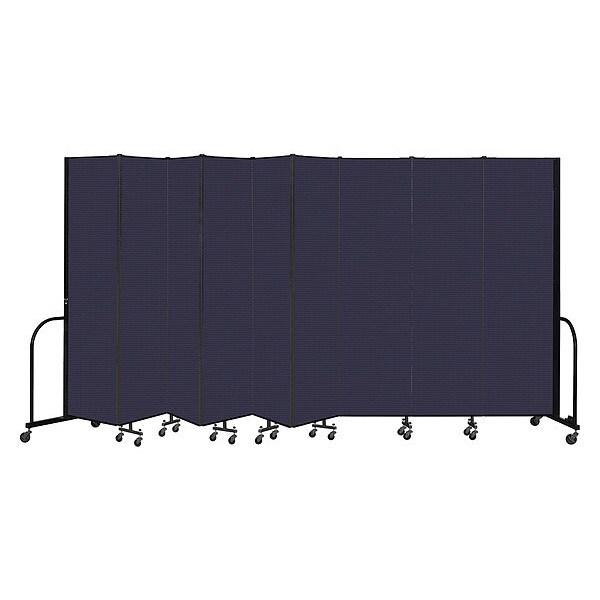 Portable Room Divider, 9 Panel, 7 ft. 4"H