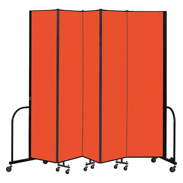 Portable Room Divider, 5 Panel, 8 ft. H