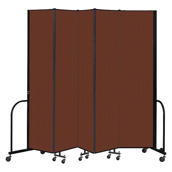 Portable Room Divider, 5 Panel, 8 ft. H