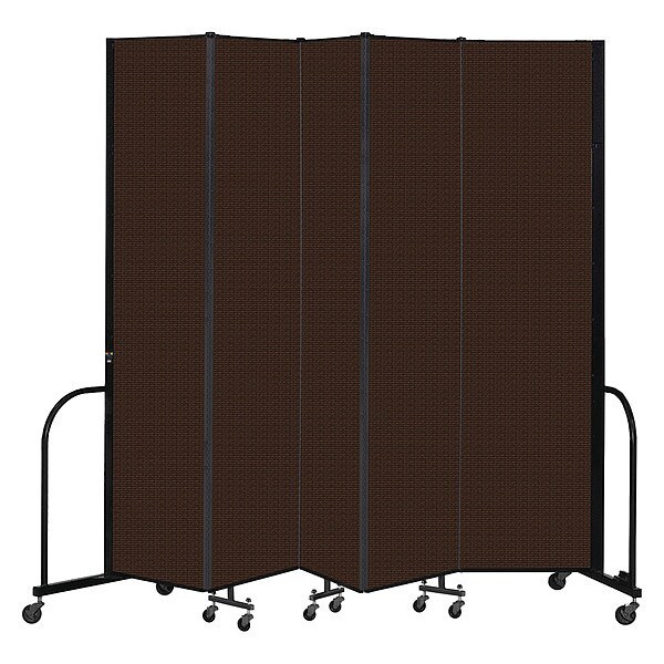 Portable Room Divider, 5 Panel, 8 ft. H